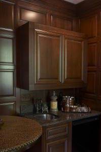 finished wet bar